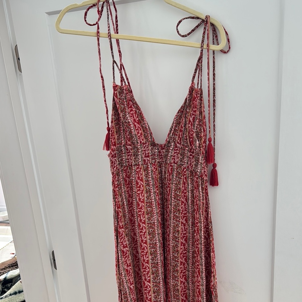 Saivana Red and White Sleeveless Sundress